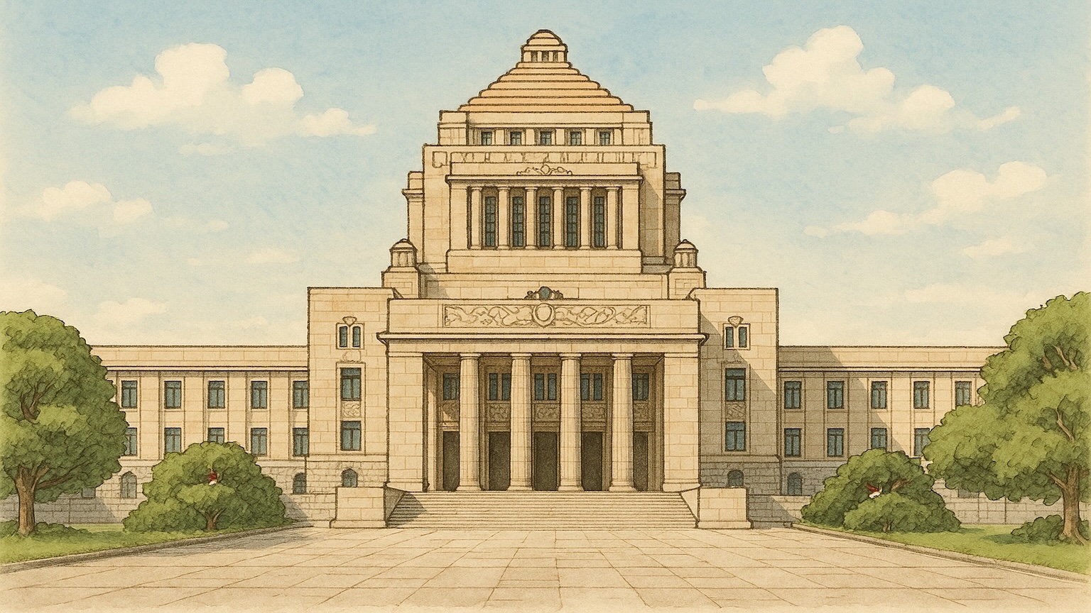 国会議事堂のイラスト