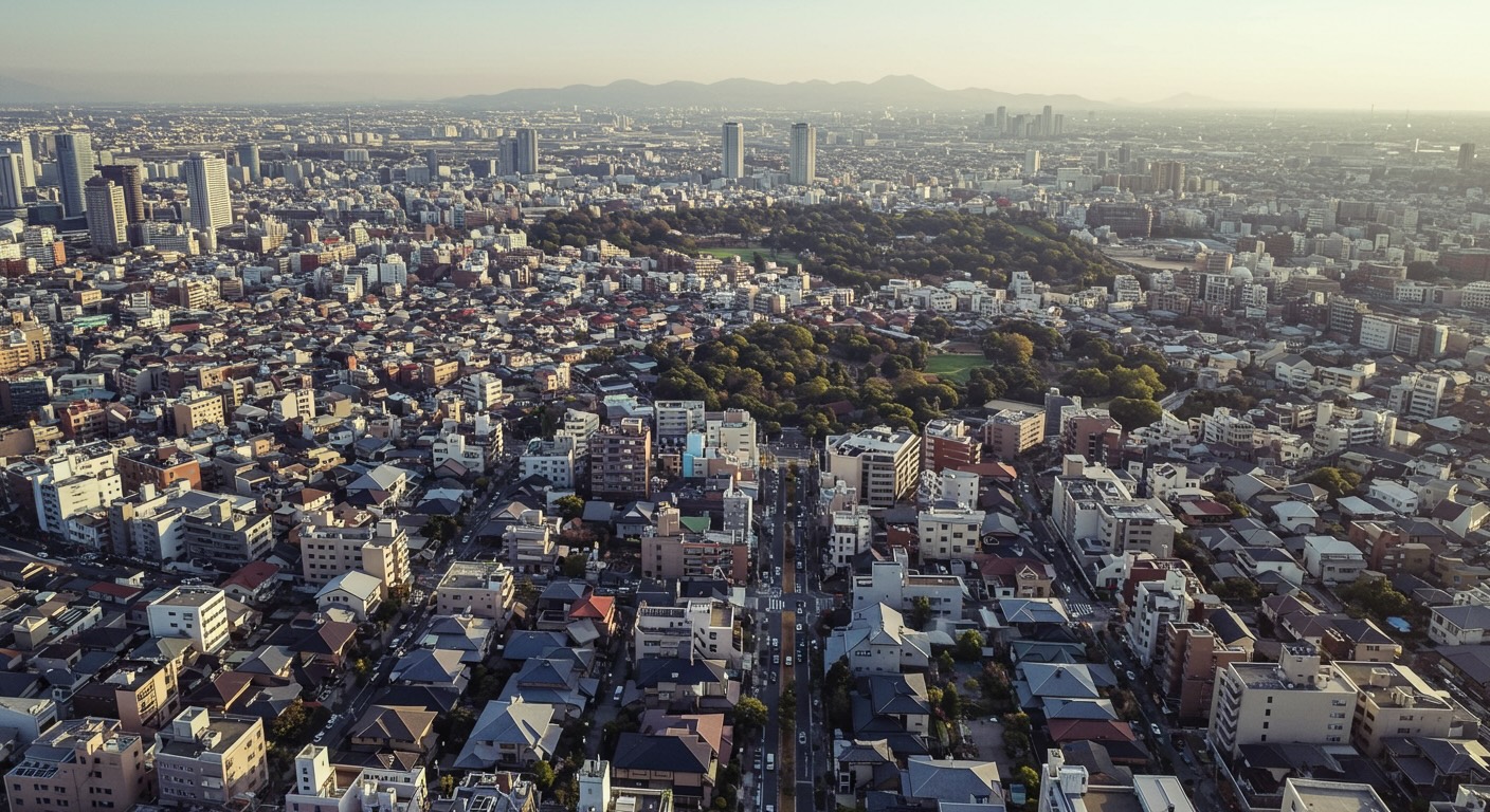 日本の街並み空撮