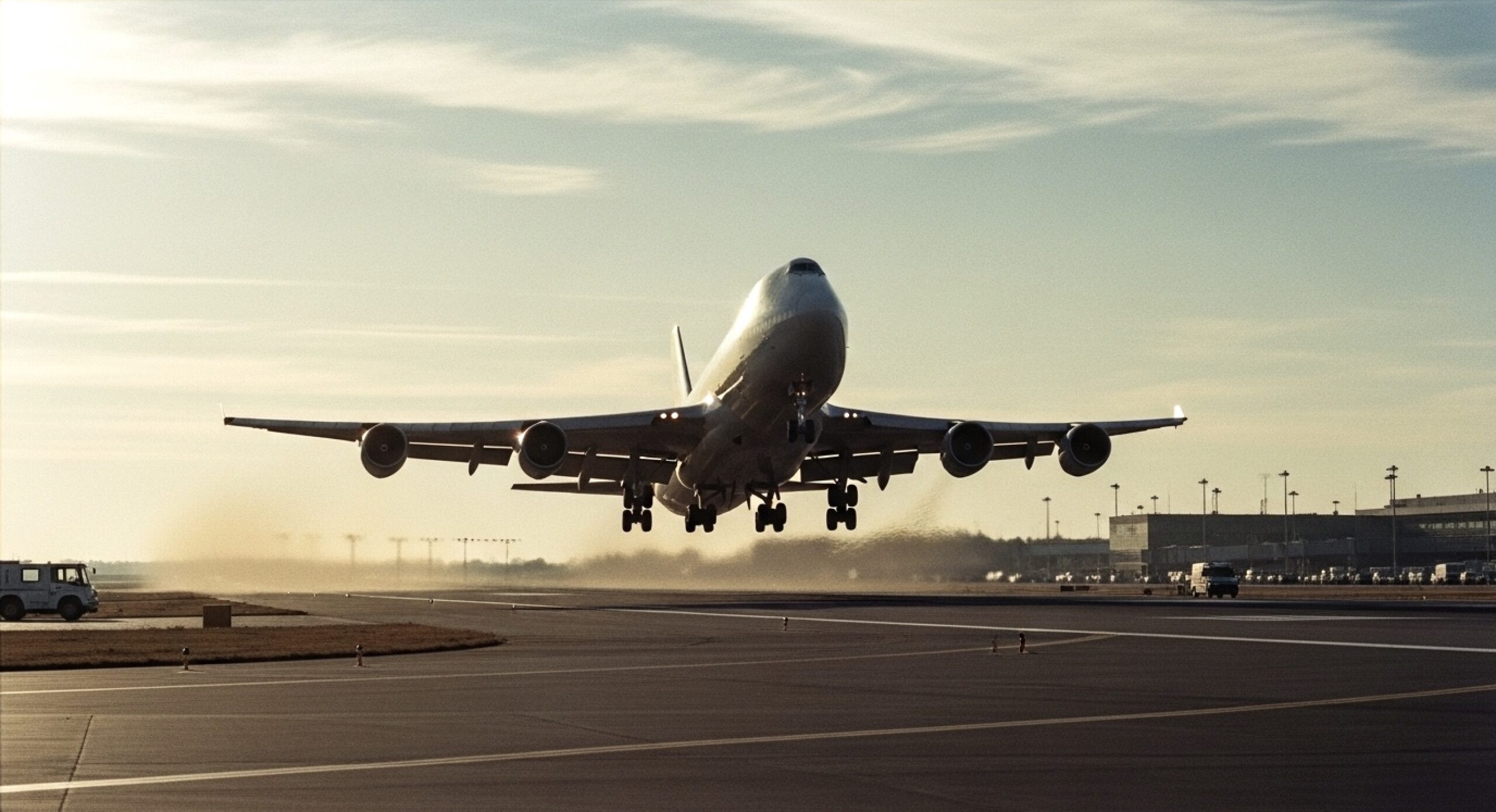 離陸する旅客機