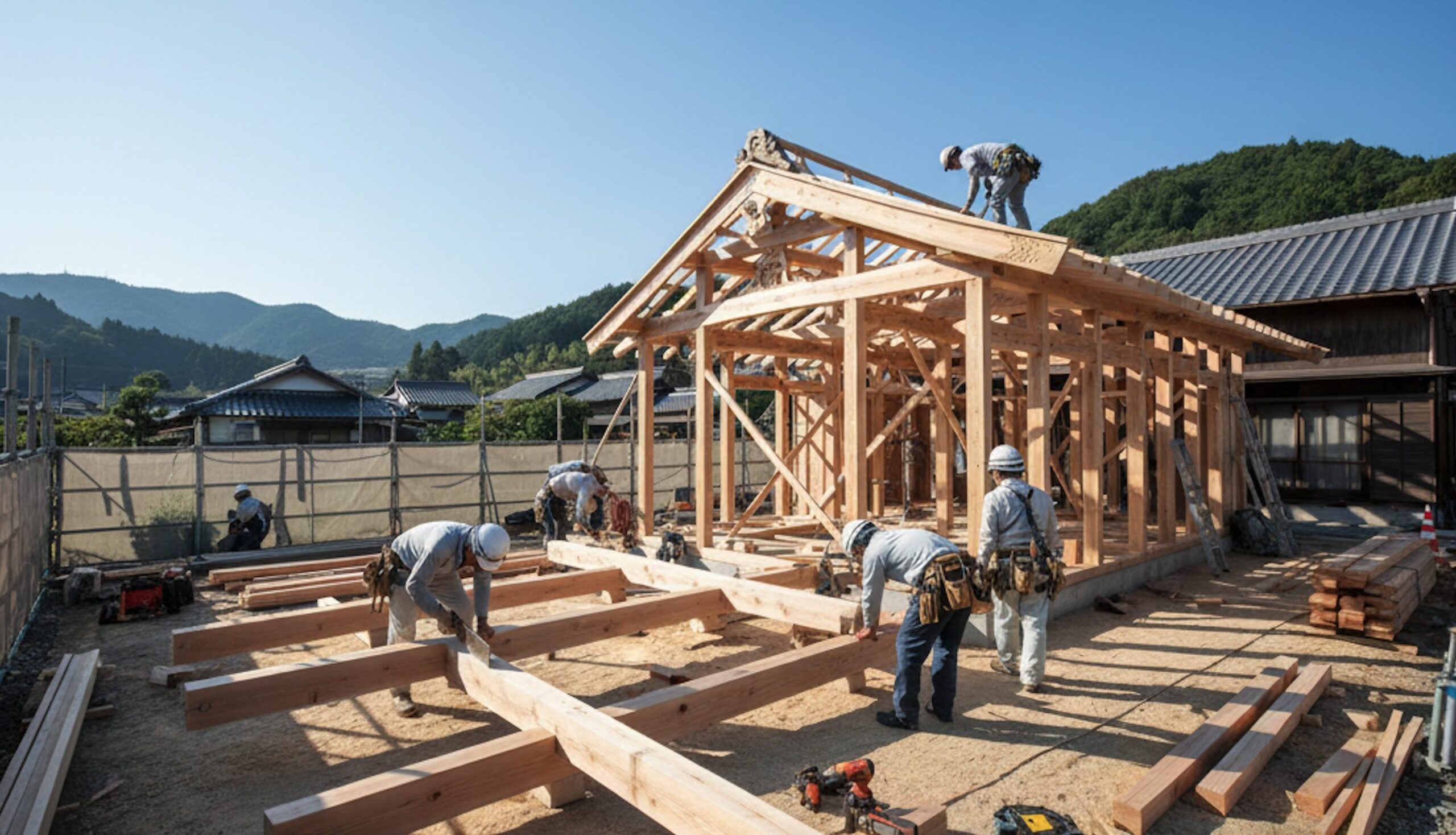工務店の作業風景