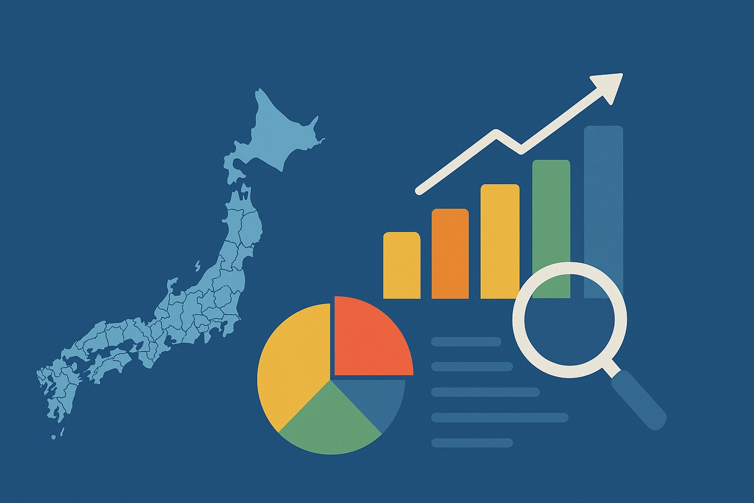 日本地図のイラストデザイン