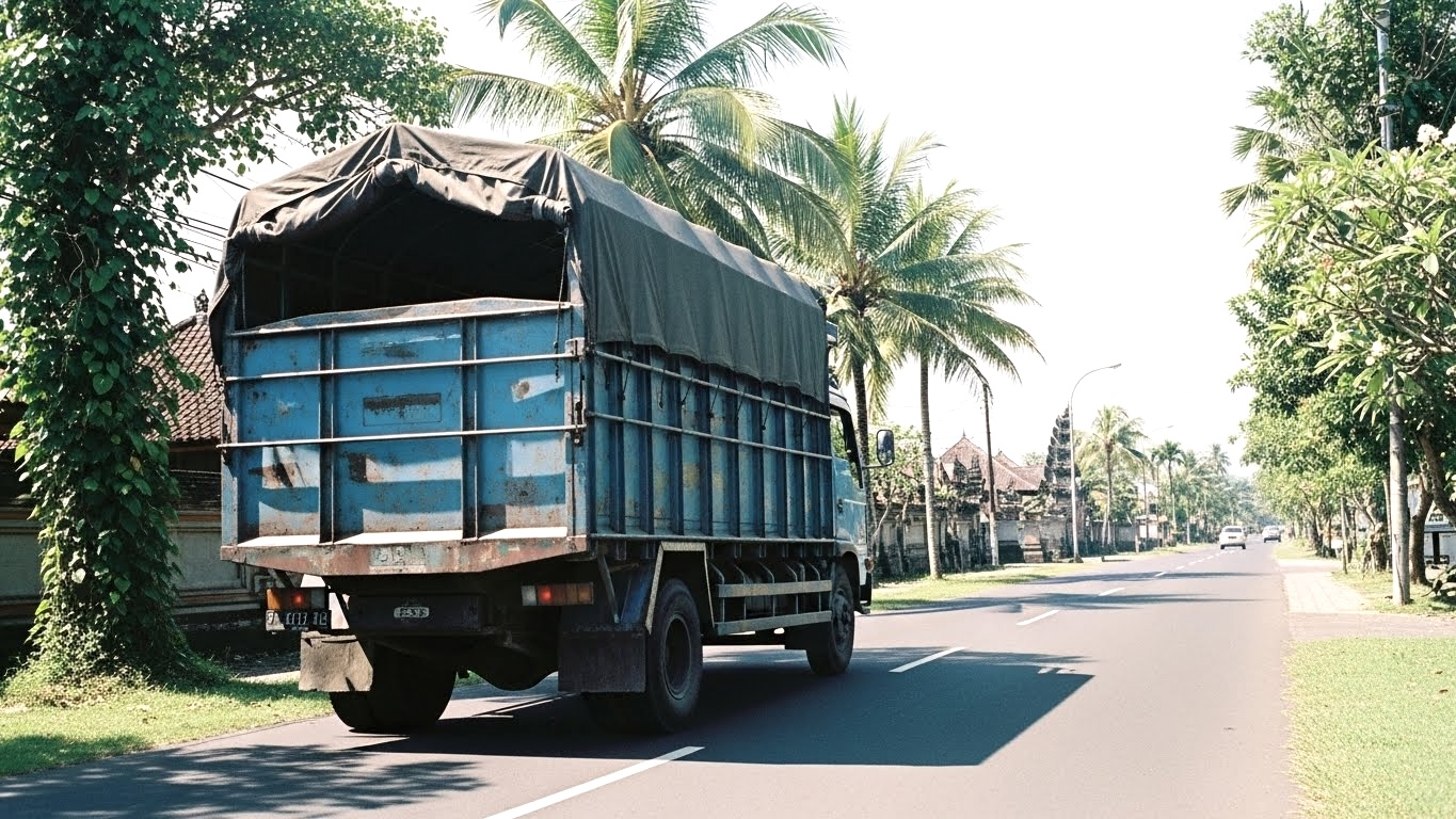 バリ島の大型トラック
