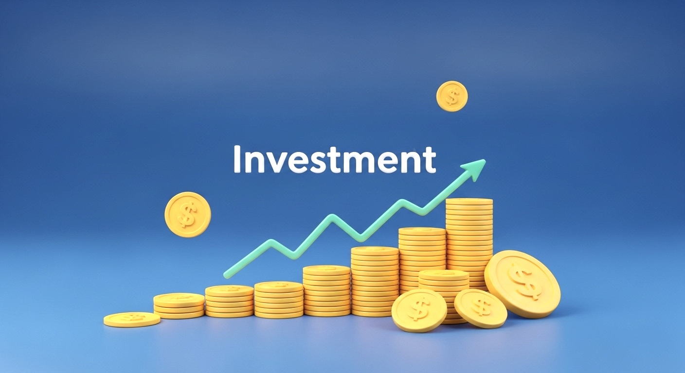 投資をテーマにした3Dデザイン